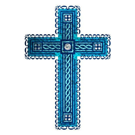 blue christian cross clipart