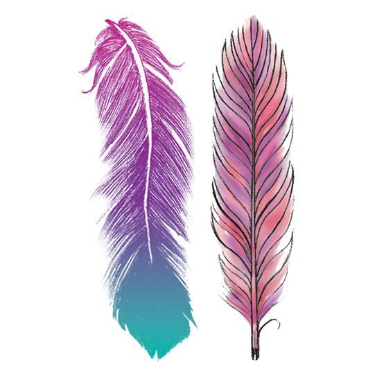 Simple White Feather Temporary Tattoo — Pickazona