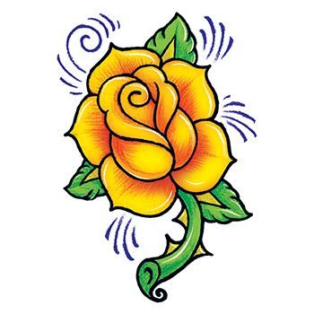 yellow rose tattoo